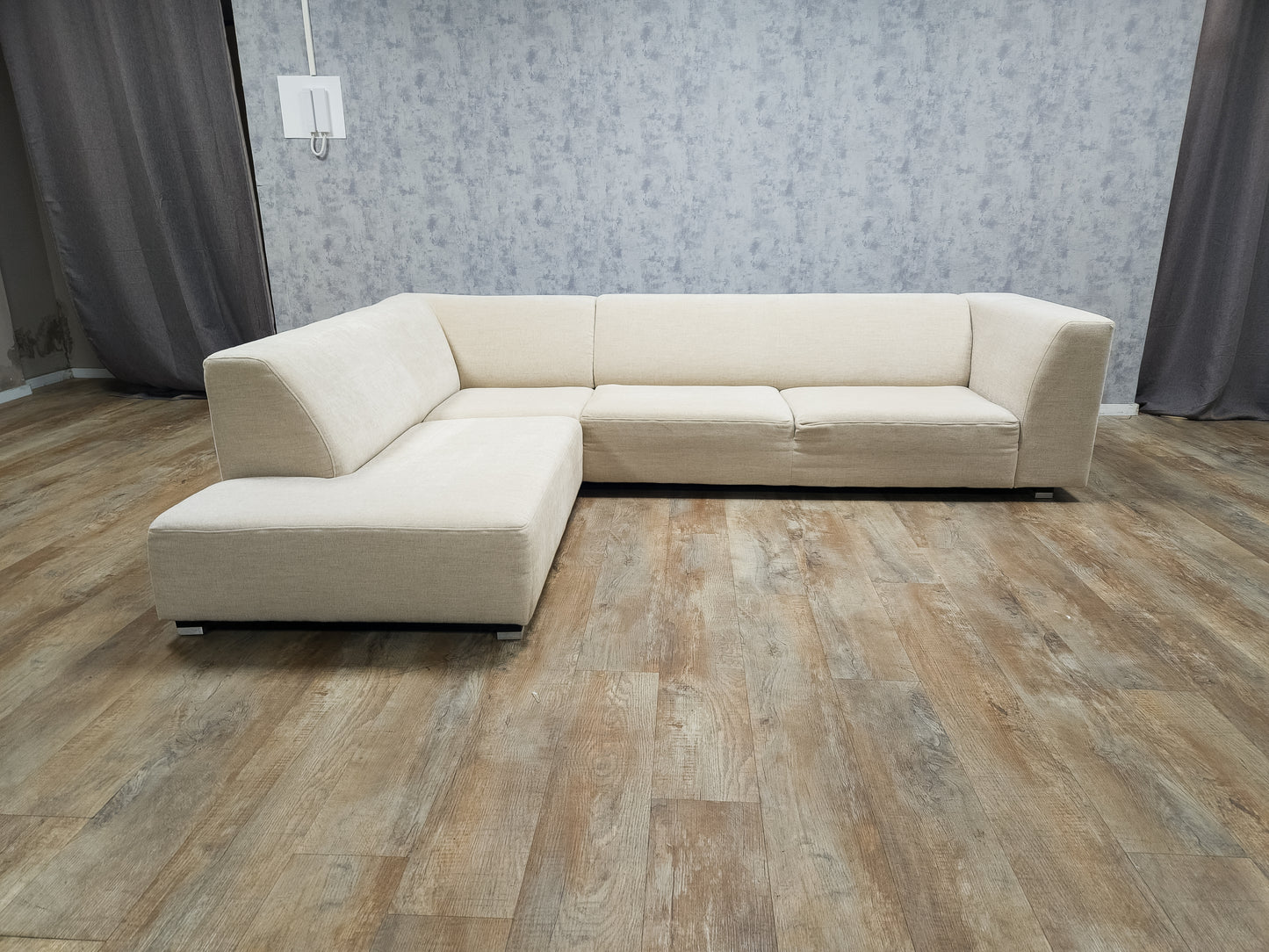 Zeer Mooi Beige Hoekbank