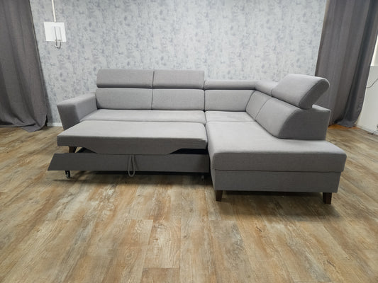 Zeer Mooi Grijs Multifunctionele Hoekbank - BanxteL - 2dehandse Bankstellen