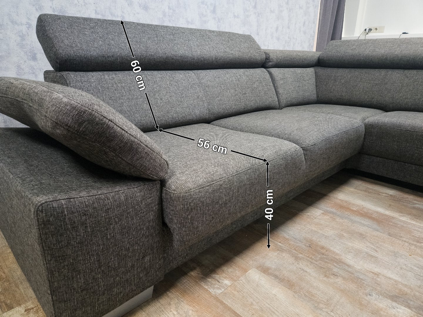 Zeer Mooi Antraciet Hoekbank - BanxteL - 2dehandse Bankstellen