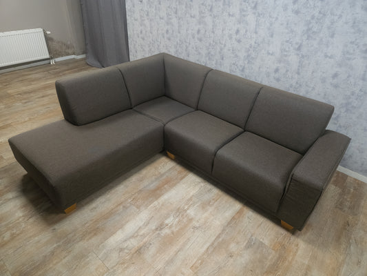 Zeer Mooi Bruin Antraciet Kleine Hoekbank - BanxteL - 2dehandse Bankstellen