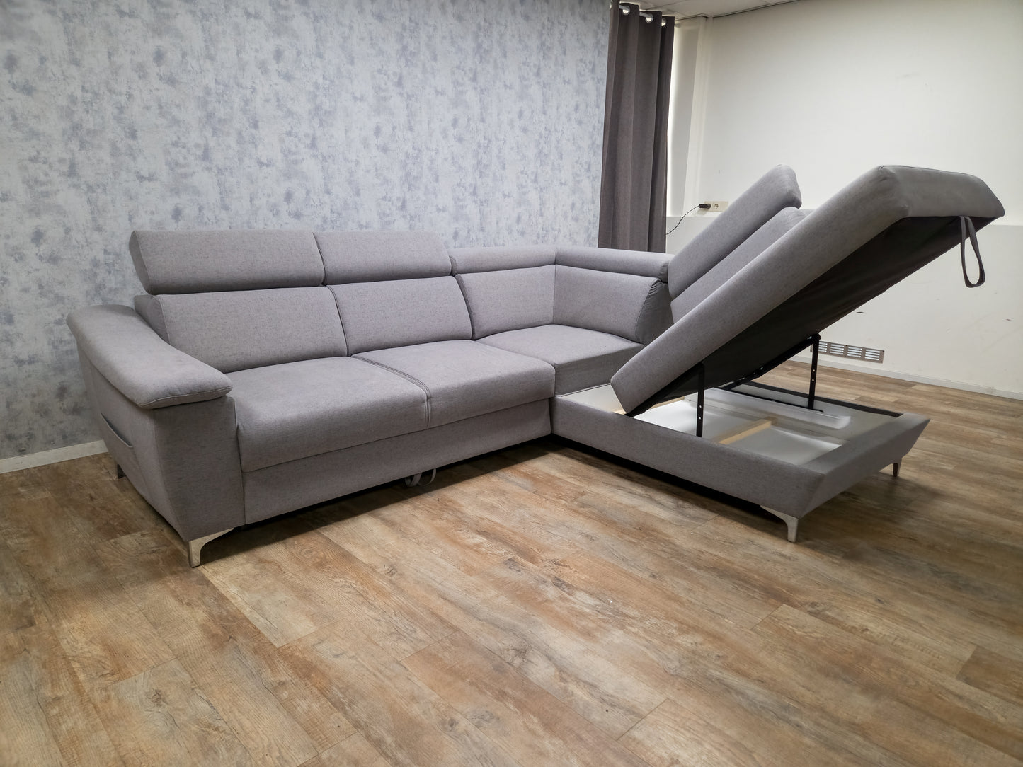 MOOI GRIJS MULTIFUNCTIONELE HOEKBANK