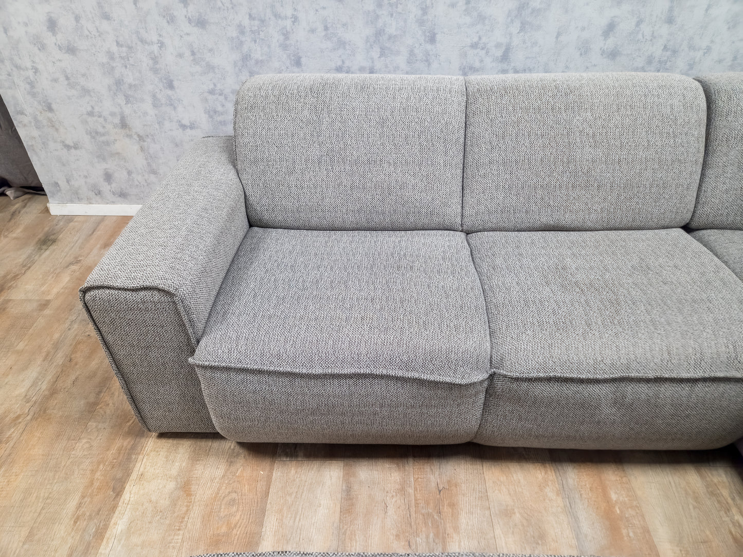 Mooi Grijs Hoekbank met Hocker