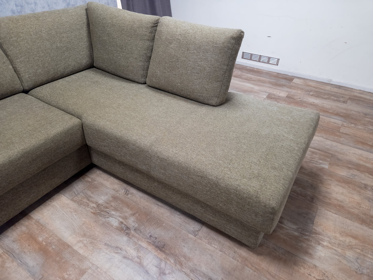 Prachtig Olijf Groene Gemeleerd Kleur Hoekbank