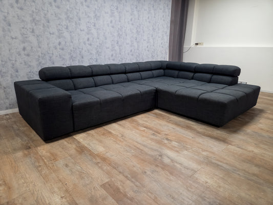 Zeer Mooi Groot Antraciet Relax Hoekbank