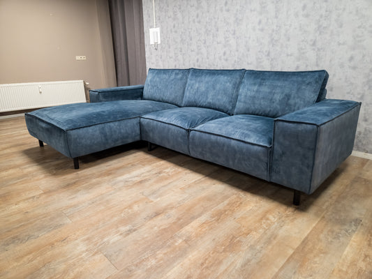 Mooi Blauwe Verlours Hoekbank