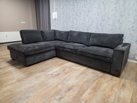 ZGAN Antraciet RIBSTOF Hoekbank van WOOOD