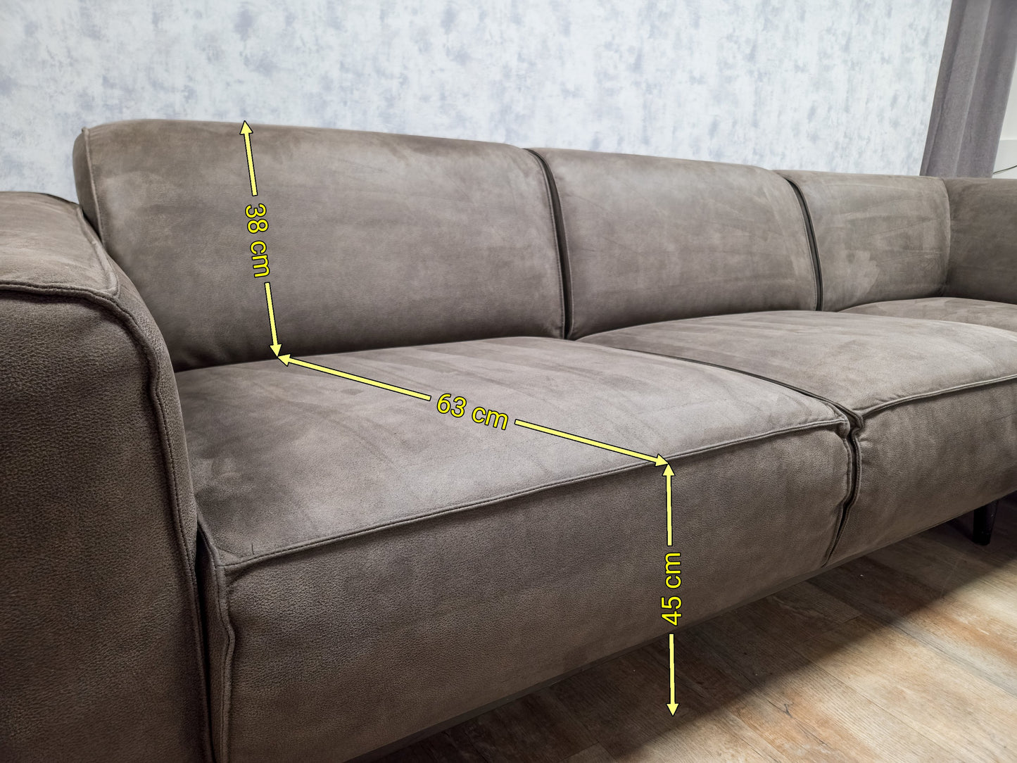 Mooi Groot TAUPE Hoekbank