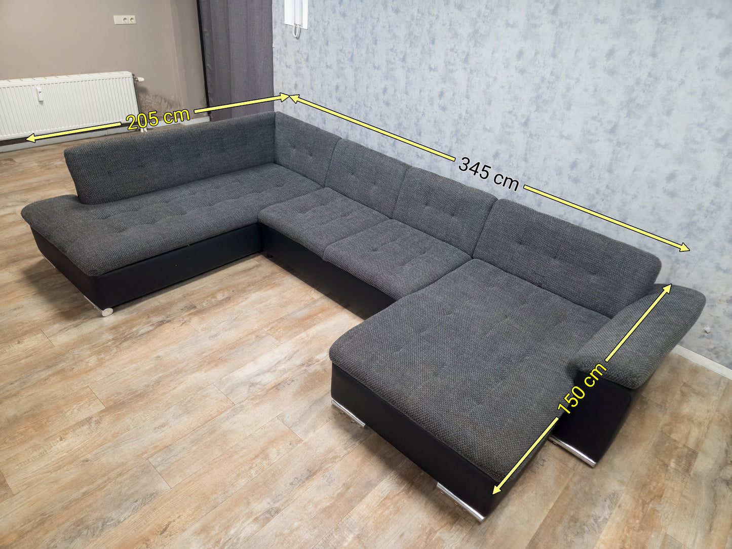 Mooi Groot Antraciet U Bankstel