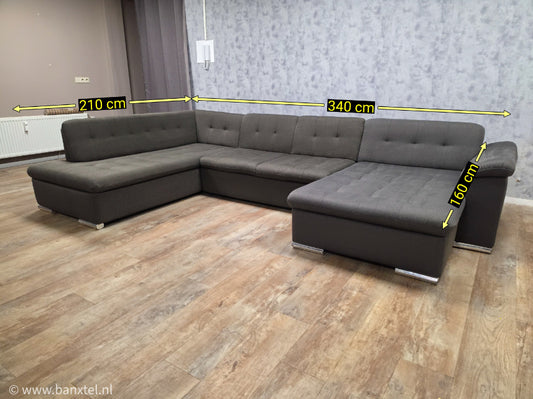 Mooi Groot Antraciet U Bankstel !!!