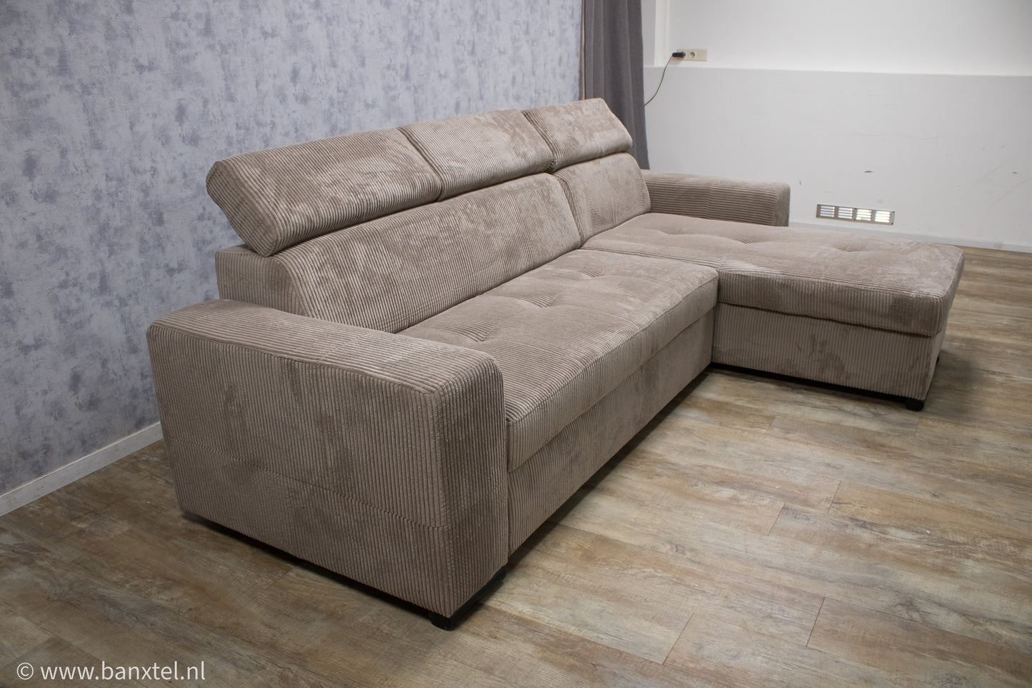DIVO - Multifunctionele Ribstof Hoekbank (RECHTS)