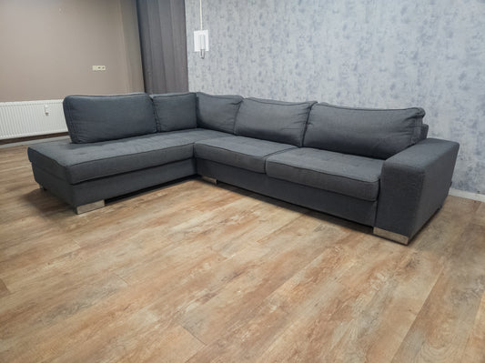 Mooi Hoekbank in Antraciet van Merk GOOSSENS - BanxteL - 2dehandse Bankstellen