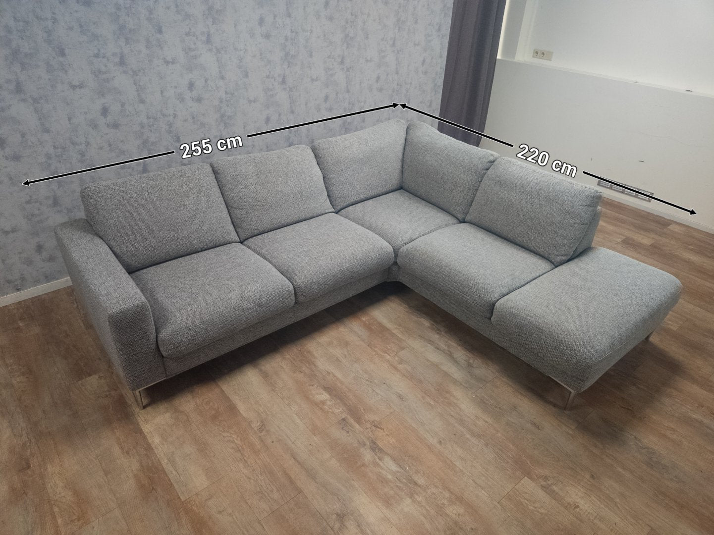 Zeer Mooi Grijs Hoekbank - BanxteL - 2dehandse Bankstellen