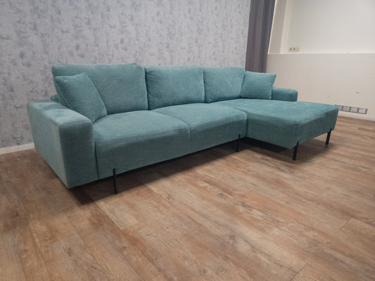 Zeer Mooi Torquise Groene Hoekbank - BanxteL - 2dehandse Bankstellen