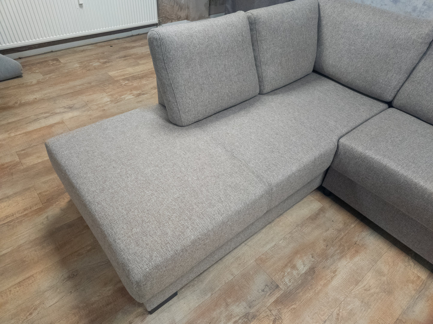Zeer Mooi Groot Taupe Grijs U Bankstel