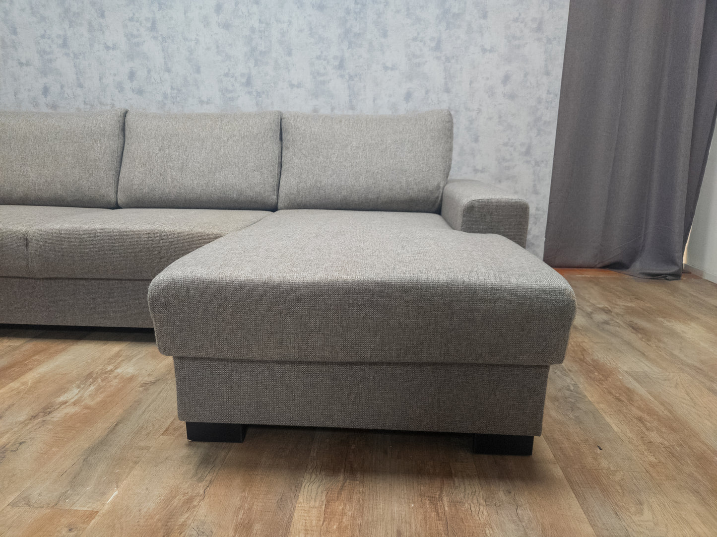 Zeer Mooi Groot Taupe Grijs U Bankstel
