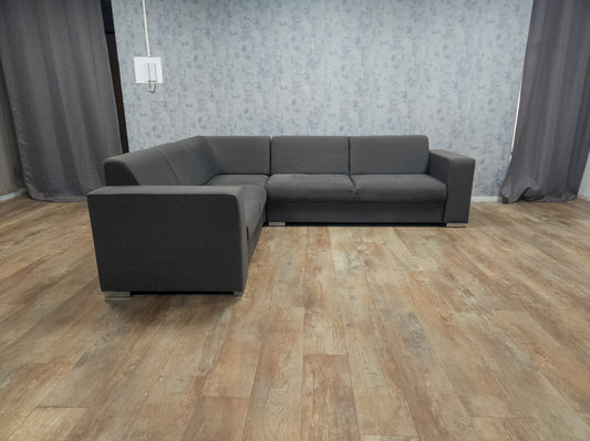 Mooi Groot Antraciet Hoekbank - BanxteL - 2dehandse Bankstellen