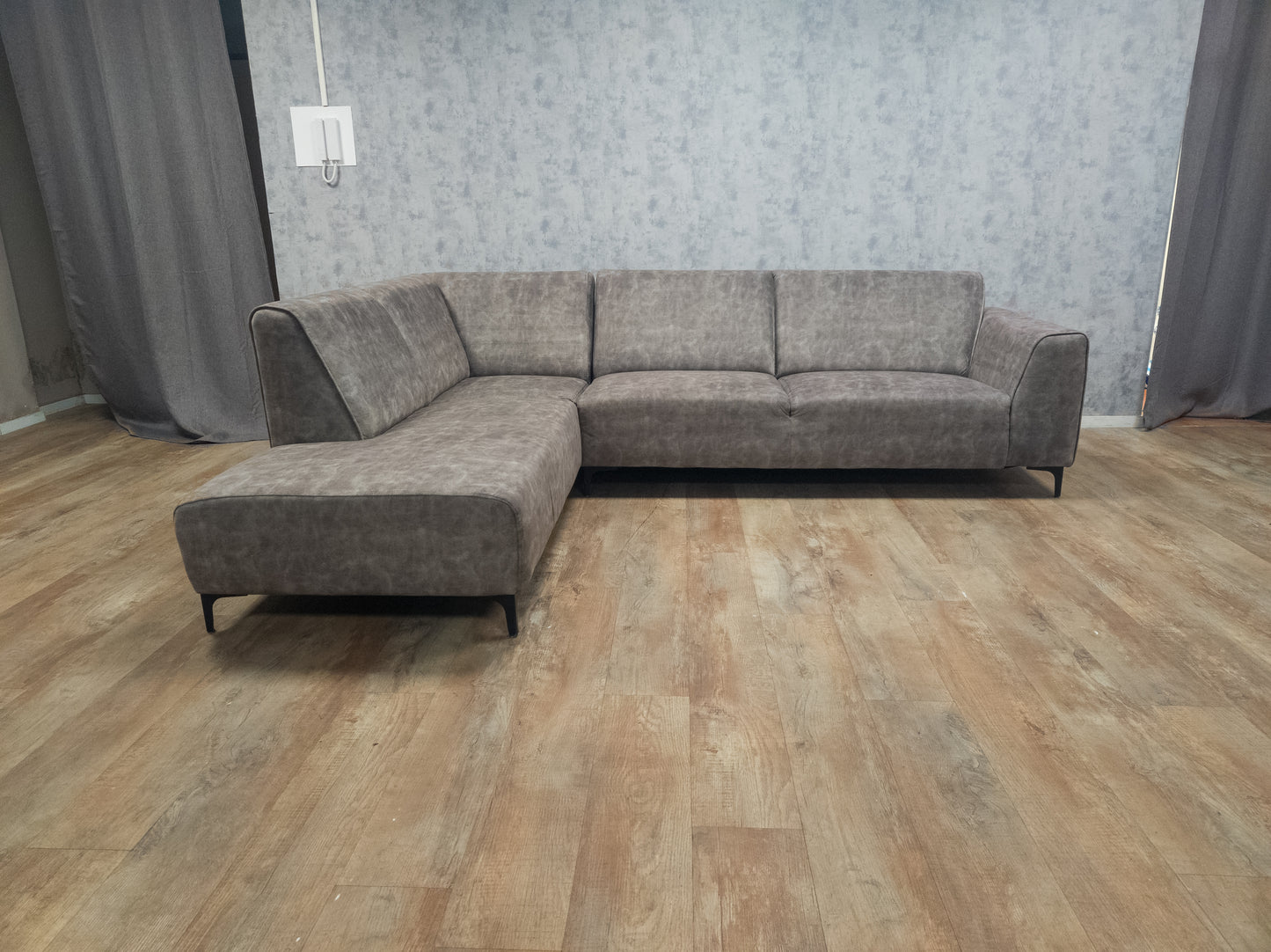 Mooie TAUPE Hoekbank