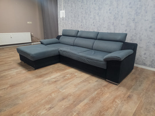 Mooie Zwart en Antraciet Hoekbank