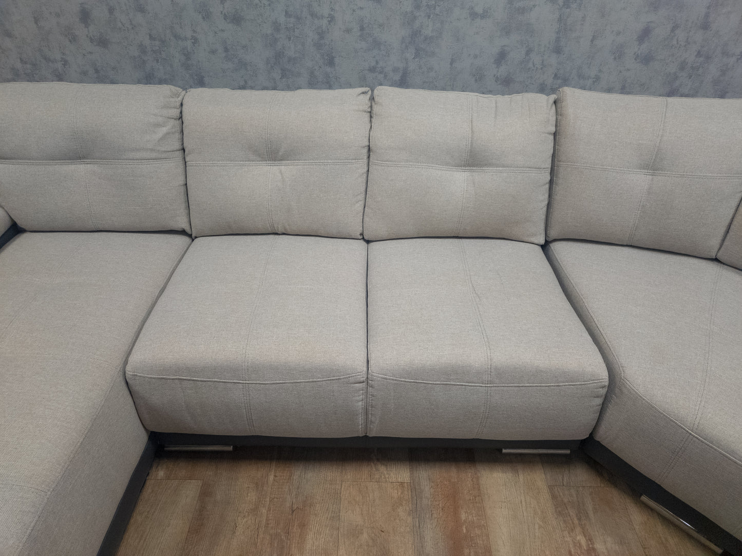 Mooie Groot Beige met Grijs U Bankstel
