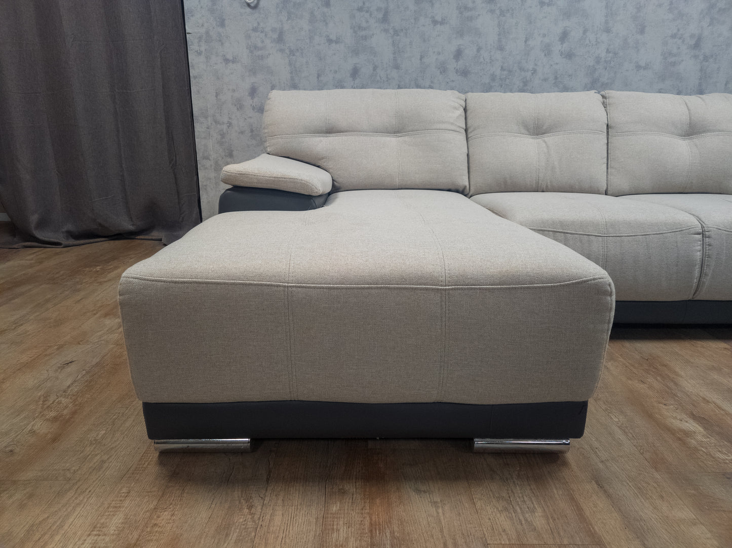 Mooie Groot Beige met Grijs U Bankstel