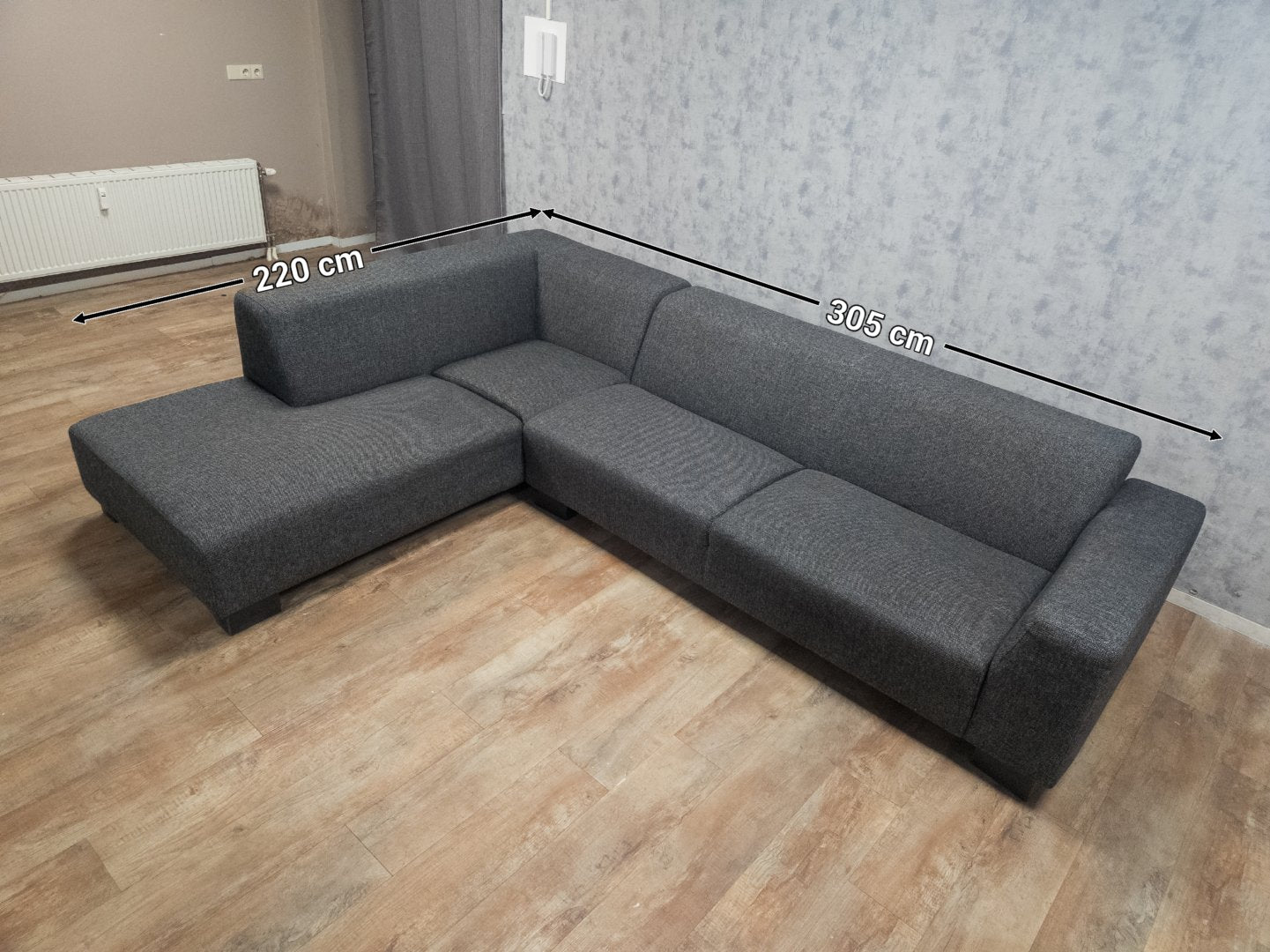 Mooi Antraciet Hoekbank van DESIGN@HOME