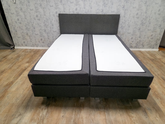 Zeer Mooi Antraciet Boxpring Bed