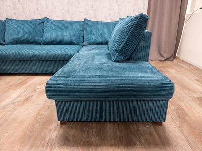 ZEER MOOI BLAUWE AQUA RIBSTOF U BANKSTEL