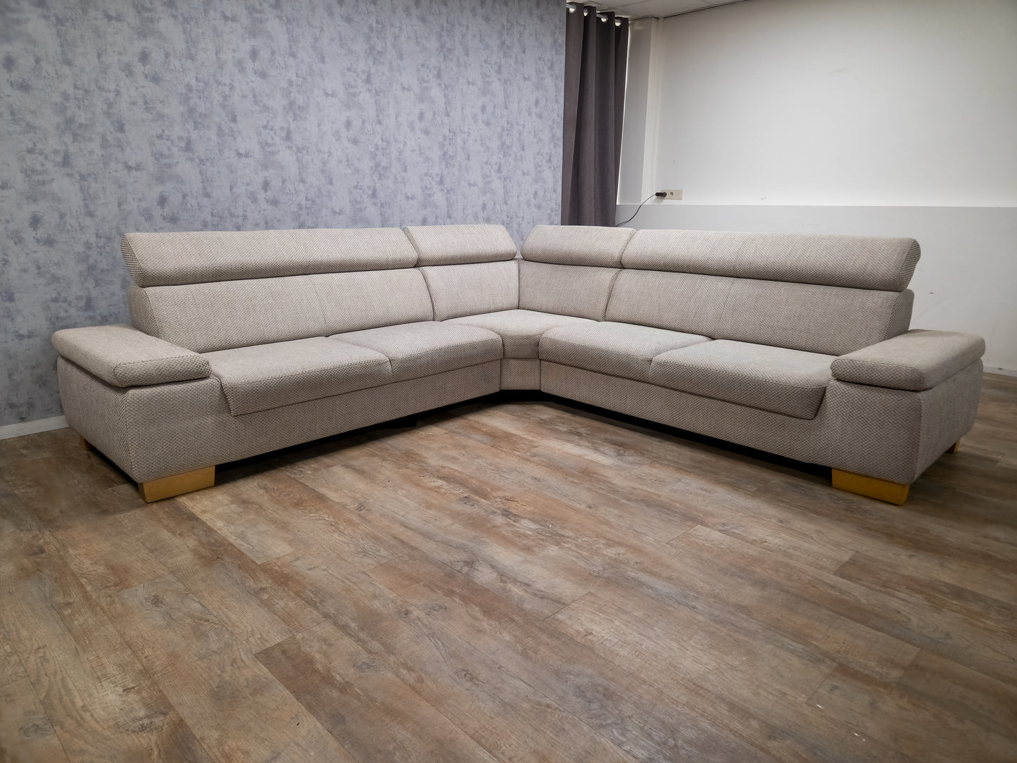 Zeer Mooie Beige Hoekbank