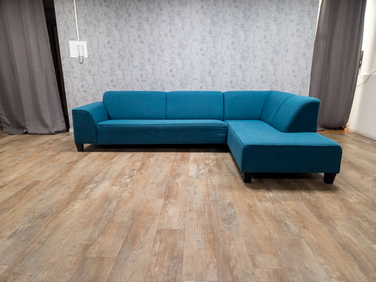 MOOI GROOT BLAUWE HOEKBANK