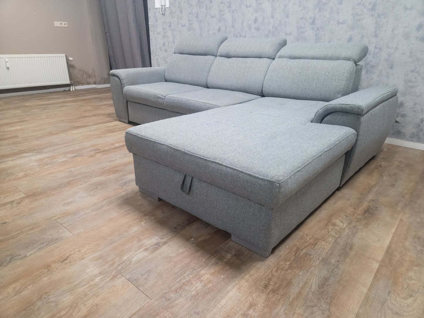 MOOI GRIJS MULTIFUNCTIONELE HOEKBANK