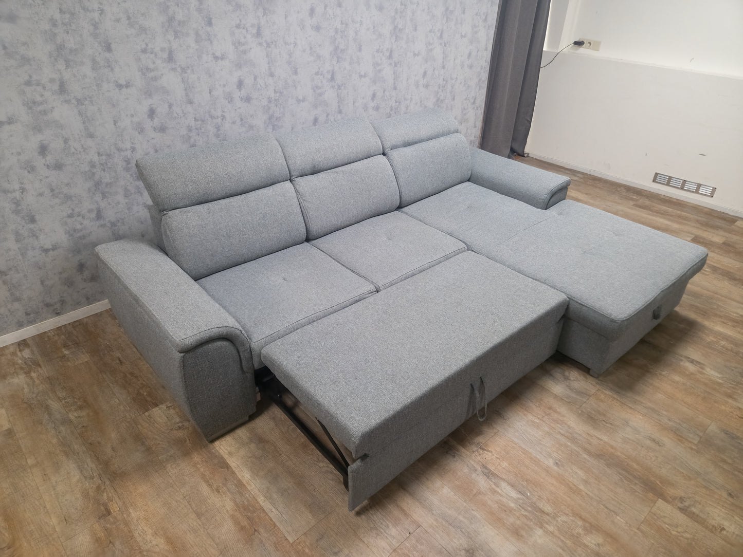 MOOI GRIJS MULTIFUNCTIONELE HOEKBANK
