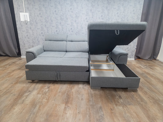 MOOI GRIJS MULTIFUNCTIONELE HOEKBANK
