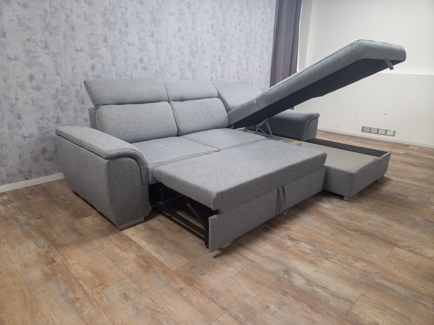 MOOI GRIJS MULTIFUNCTIONELE HOEKBANK