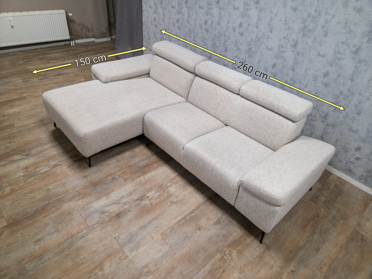 ZGAN Beige Gemeleerd Hoekbank