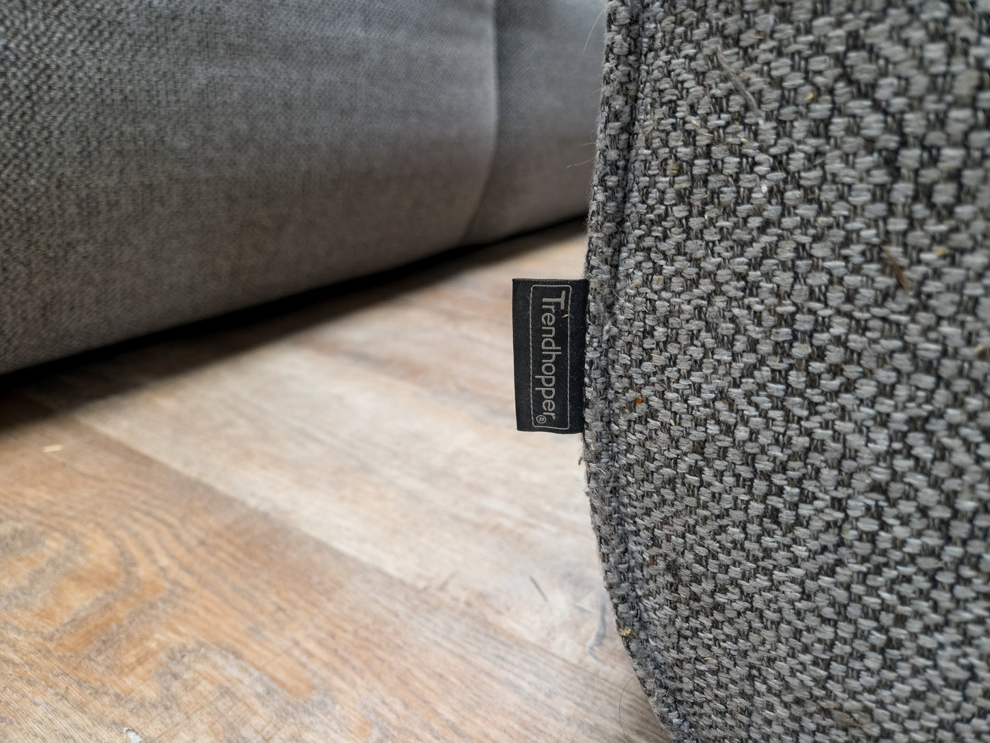 Mooi Grijs Hoekbank met Hocker