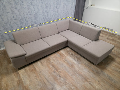 Prachtig Taupe Kleur Hoekbank