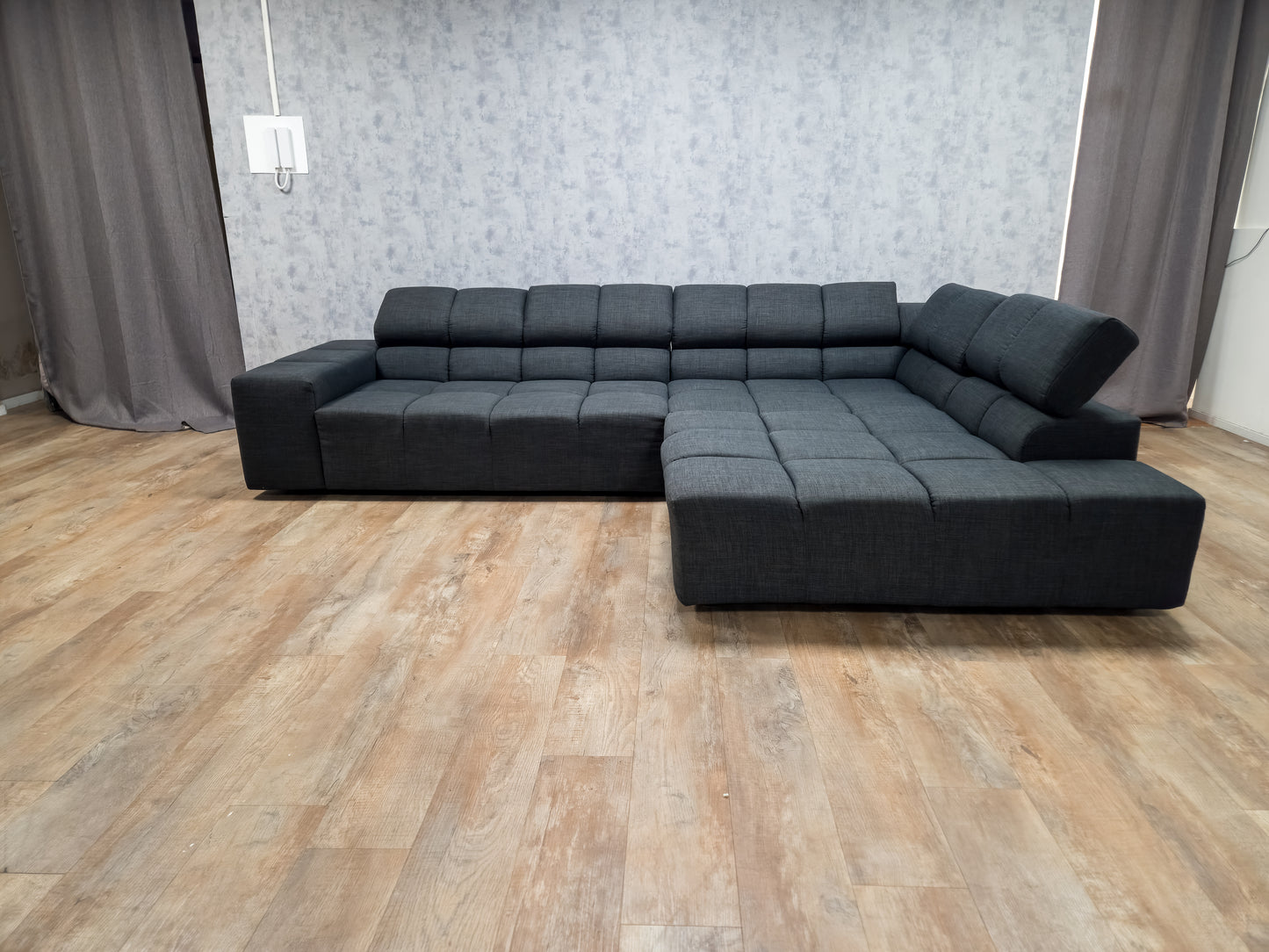 Zeer Mooi Groot Antraciet Relax Hoekbank