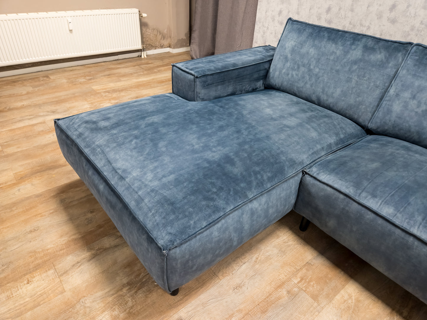 Mooi Blauwe Verlours Hoekbank