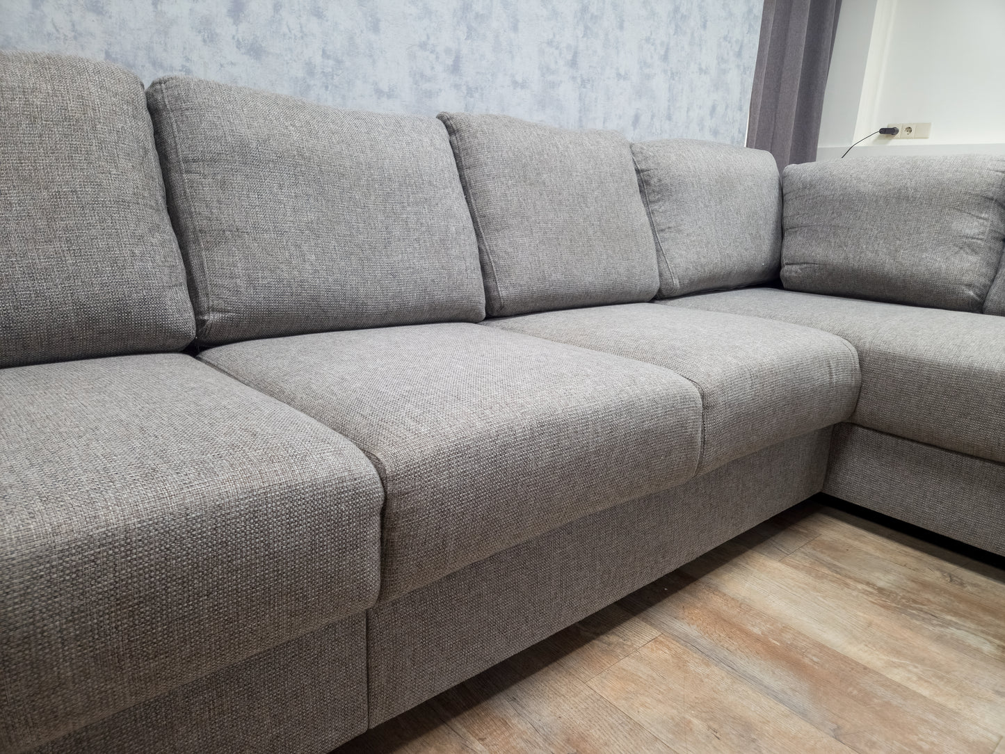 Zeer Mooi Groot Grijs Hoekbank