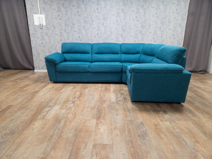 Zeer Mooi Petrol Blauwe Hoekbank