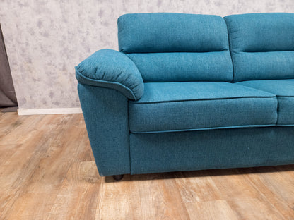 Zeer Mooi Petrol Blauwe Hoekbank