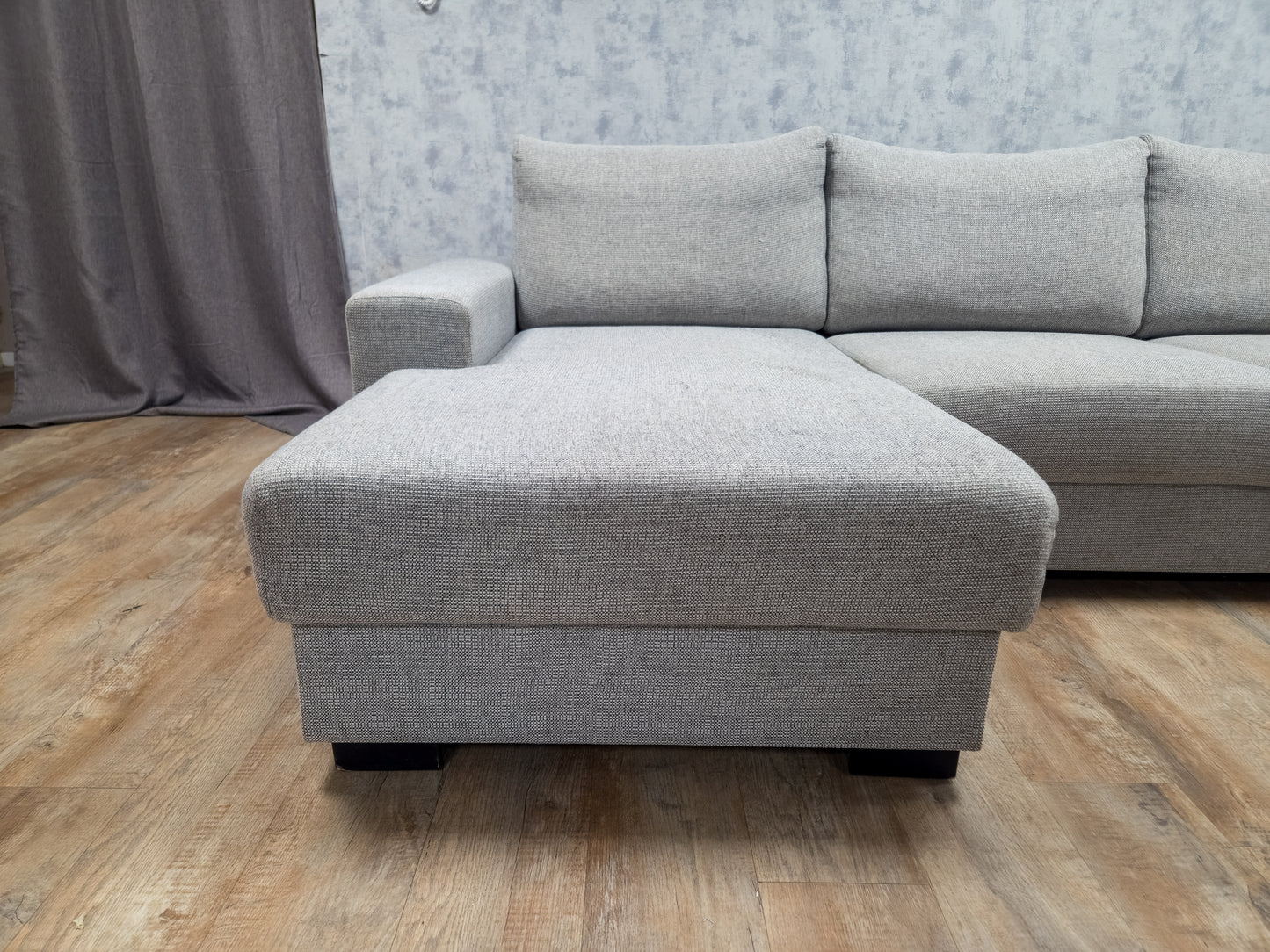 Zeer Mooi Groot Grijs U Bankstel