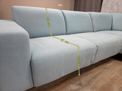 Zeer Mooi Licht Torquise Groen Hoekbank