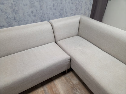 Licht Beige Hoekbank - 2e Hands