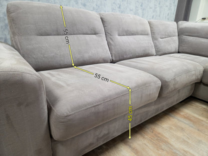 Grijze Rechterhoek Bank (2e Hands) – Luxe Comfort & Modern Design