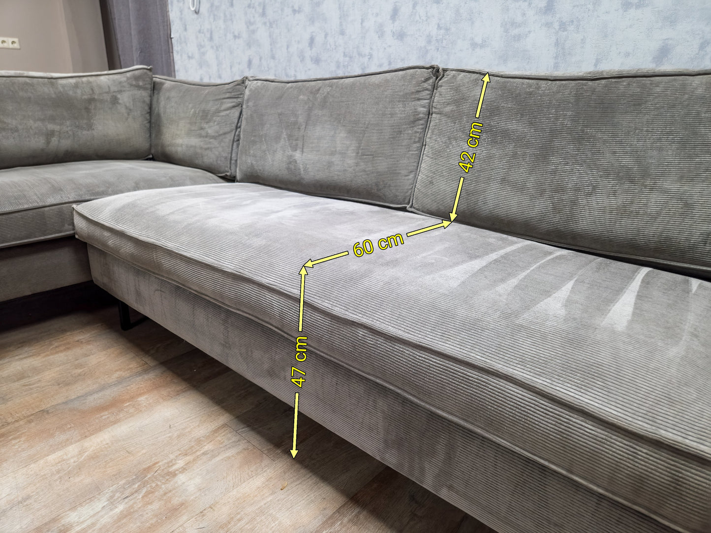 Mooi Ribstof Hoekbank van WOOOD