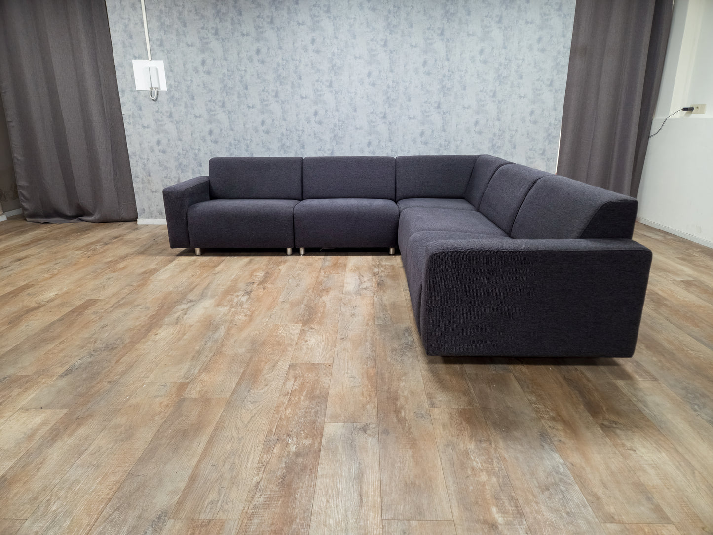 Zeer Mooi Groot Antraciet Hoekbank