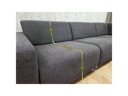 Zeer Mooi Groot Antraciet Hoekbank