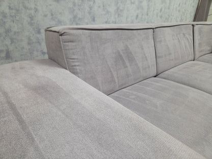 Grijze Rechterhoek Bank – 2e Hands Moderne Hoekbank voor Woonkamer