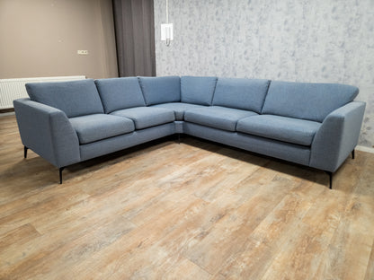 Stijlvolle Blauwe Hoekbank in Topconditie